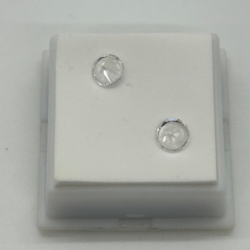 Lab Created White Sapphire Round Cut 6.5mm 2.50 CTW Gemstones For Jewelry Making - Picture 7 of 11